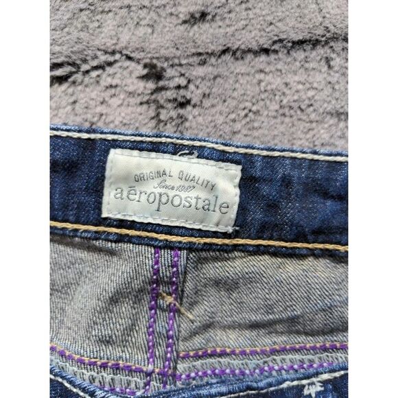 Aeropostale Cut Off Women's Shorts Size 3/4 Dark Wash - Picture 6 of 11